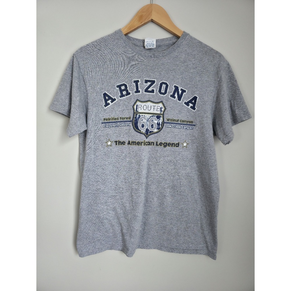 Arizona Route 66 Graphic T-Shirt Gray Delta Pro Weight Size M USA
